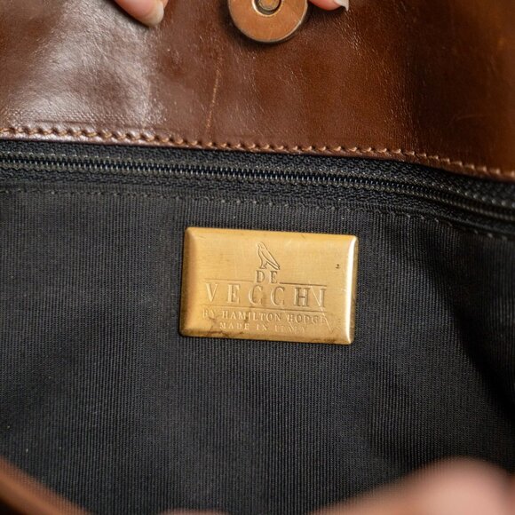 FINAL PRICE!!! Vintage De Vecchi By Hamilton Hodge Woven Leather Shoulder Bag - Picture 5 of 14